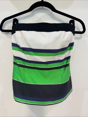 W by Worth Strapless Stripe Camisole in White, Green, Navy, and Black